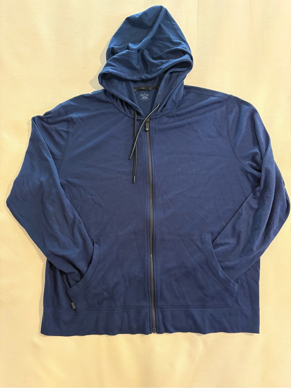 Men’s  QOR Navy Zip-Up Hoodie